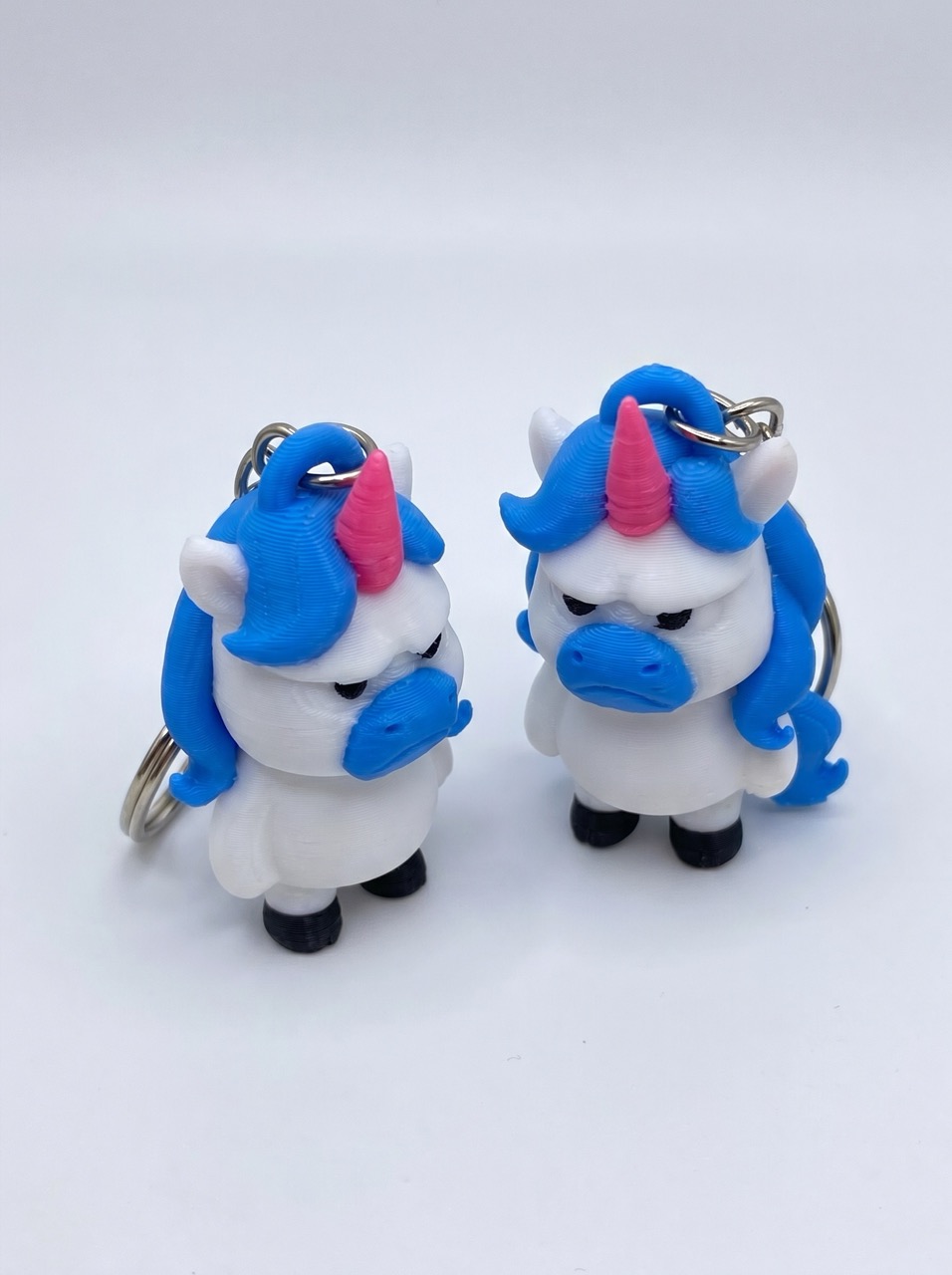 3D keychain Angry unicorn